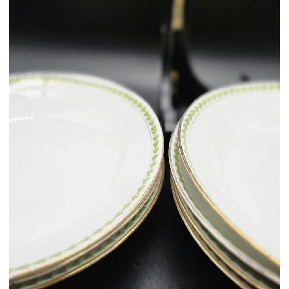 Set/7 Antique T&V Tressemann & Vogt  Limoges Porcelain Soup Pasta Bowl 7.5